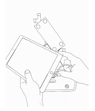 Unlocking the iPad frame with key